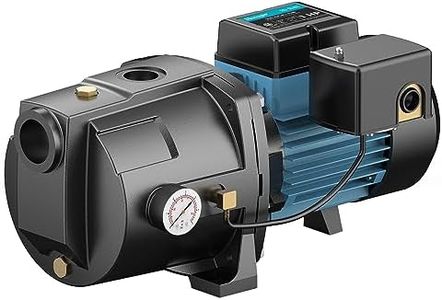 BOMGIE 1HP Shallow Well Jet Pump, 115V/230V Durable Cast Iron Pump, Well Depth up to 25 ft, Automatic Pressure Switch, for Farm, Lawn, Garden