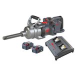Ingersoll Rand Power Tools Model W9691-K4E - 20V High-Torque 1" Drive Cordless Impact Wrench Kit, 3000 ft-lbs Nut-Busting Torque, 4 Batteries and Charger, 6" Extended Anvil