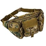 divinezon Polyester Tactical Military Waist and Chest Bag Pouch, 37 x 11 x 18 CM, (Green)