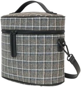 FAWN DESIGN The Train Case, Skin Care Makeup Bag with Adjustable Messenger Strap, Travel Toiletry Bag with 4 Elastic Band Holders, 5 Interior Pockets and 1 Zipper Pocket, 10x6x8 inches