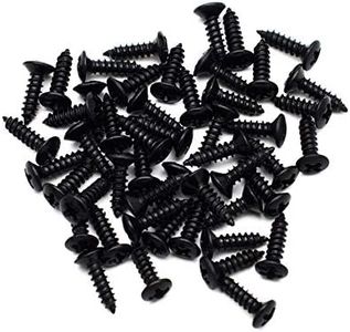 SAPHUE 3MM Electric Guitar Bass Pickguard Screws Pick Guards Scratch Plate Mounting Screws for Fender Strat ST Tele TL Stratocaster Telecaster Gibson LP Les Paul SG Guitar Pack of 50 (Black)