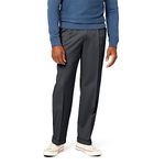 Dockers Men's Relaxed Cuffed Pants-Pleated 宽松舒适 色翻边裤-打褶 D4편안한 핏의 편안한 카키 커프 바지-주름 D4寬鬆合身舒適卡其翻邊長褲-打摺 D4relaxed Fit Comfort Hose Mit Bündchen, Gefaltet, Khaki Casual, Dark Charcoal Heather, 44W x 32L