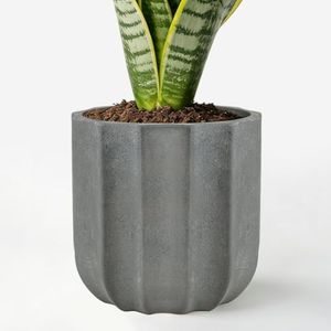 Avyra Velen Large Ceramic Planter, 12 Inch Plant Pot with Drainage Hole & Removable Drain Plug, Decorative Flower Pot for Indoor Outdoor Plants, Modern Round Planter, Grey