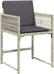 vidaXL Light Grey Poly Rattan Garde