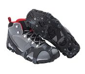 ICETRAX V3 Tungsten Winter Ice Grips for Shoes and Boots - Ice Cleats for Snow and Ice, StayON Toe, Reflective Heel L/XL (Men: 9.5-13 / Women: 11+)