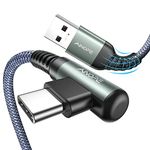 USB Type C Cable AINOPE [2-Pack, 1.6ft] 3.1A Type C Charger Fast Charging Right Angle, Durable Nylon Braided USB C Cable, Smartphone