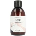 Nikura Argan Oil Cold Pressed - 250ml | For Hair Growth, Face, Skin | 100% Pure | Perfect for Natural Moisturiser & Conditioner, Hair Mask, Body Oil, Cuticles | Vegan & UK Made | BPA Free