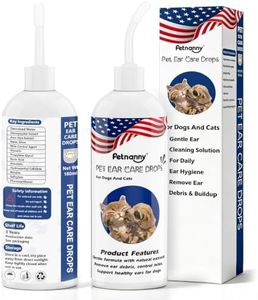 PETNANNY Cat Ear Cleaner Solution, Pet Ear Cleaner for Dogs & Cats, Dog Ear Cleaner Non-Stinging Ear Drops with Silver Ion & Botanical Extracts, Soothes Itchy Ears & Gently Clear Wax & Debris, 6oz