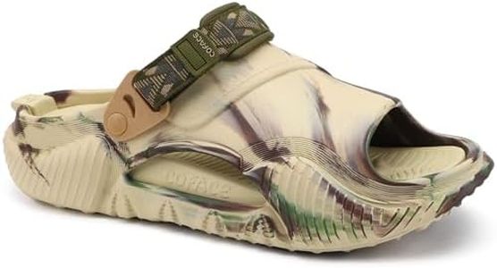 COFACE Mens Clogs with Arch Support Orthopedic Sandals for Men Orthotic 2025 Recovery Mules Man Plantar Fasciitis Summer BeigeGreenCamo Size 7