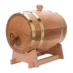 3L Oak Aging Barrel with Wood Stand for Whiskey Bourbon Tequila Vintage Wood Oak Timber Wine Barrel Dispenser Mini Whiskey Barrel