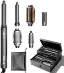 6 in 1 Hot Air Styler, Thermal Brush Straightener & Wrap Curler, High Speed Hair Dryer, Hair Styling Gift Set