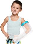 VALLEYWIND Kids Arm Cast Cover for Shower Bath Teens Waterproof and Watertight Cast Bandage Protector Bag for Broken Surgery Wound Arm, Hands, Wrists,Protector Bag (L-20inches)