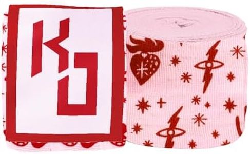 KOSTUDIO 180 inch Boxing Hand Wraps - Pink Candy Rodeo for Boxing Gloves Muay Thai Kickboxing MMA Boxing Equipment for Men and Women
