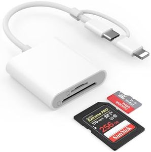 Lecteur Carte SD pour iPhone/iPad/Appareil Photo, Adaptateur Carte SD pour iPhone, Lecteurs Carte Mémoire Externes, Adaptateur Carte SD, Lecteur Carte SD pour iPhone, Lecteur Carte USB C