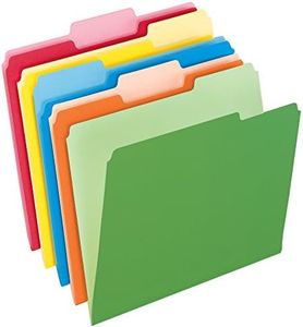 Pendaflex Two-Tone Color File Folders, Letter Size, Assorted Colors, 1/3 Cut, 100 per box (152 1/3 ASST)
