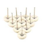 10PCS 25MM Polishing Wheel Set, Polishing Buffing Wheels Mounted Wool Soft Fine Felt Polishing Wheel Brushes Buffing Polishing Wheel Set For Dremel Rotary Tool