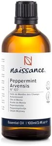 Naissance Olio Essenziale di Menta (No. 107) 100ml - 100% Puro, Naturale, Cruelty Free, Vegan e Non Diluito - Usato in Aromaterapia, Miscele da Massaggio e Diffusori - Aroma Dolce e Fresca