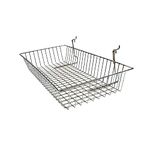 Heavy Duty Grid Mesh Retail Shop Display 24" x 12" x 4" SHALLOW BASKET