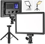 NEEWER 9" LED Video Light Panel, Dimmable DSLR Camera Soft Light with Mini Tripod, 4000mAh Battery, USB Type C Ports, 3200K~5600K CRI95+ 600Lux for Photography Video Recording Live Streaming, NL-116AI