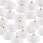 White Floating Candles Set of 36, Unscented Candles for Weddings, Pool Party, Home Decor Holiday & Dinner Centerpieces (3 Inch)