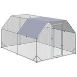 PawHut Chicken Run with Roof, Walk In Chicken Coop for 10-12 Chickens, Hen House, Duck Pen, Outdoor 380 x 280 x 195cm