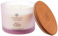 Chesapeake Bay Candle Scented Candle, Joy + Laughter (Cranberry Dahlia), Coffee Table, Home Décor