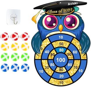 Happy Graduation Dart Board Set with 12 Stick Balls, Hook, Class of 2024 Party Game, Gongrats Grad Party Supplies for Kids, Senior, High School Students