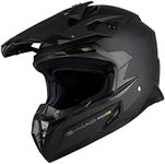 G-MAC Fission Evo ACU Off Road Motocross Dirt Bike ATV MX Motorbike Helmet (Satin Black, M)