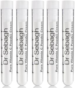 Dr Sebagh – Pure Vitamin C Powder Cream [Clinically Proven Radiance] – Glow Boosting Skincare – Vitamin C Powder Cream for Dark Spots, Face & Acne – (0.07 oz, 5 Pack)