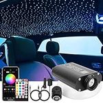 CHINLY Starlight Headliner Kit 150pcs 6.5ft 0.03in 16W Fiber Optic Lights, Music Mode Bluetooth APP Control Remote, RGBW Star roof Lights for Star Headliner,Star Lights for Ceiling car Home Theater