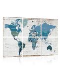 YPY Acoustic Panels Art Soundproof Panels: Vintage World Map Print Acoustic Panels Decorative Sound Absorbing Panels for Office Recording Studio Room,12" x 12",Set of 6