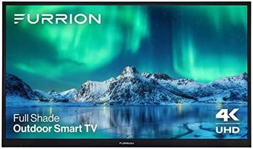 Furrion Aurora 50-Inch Full-Shade 4K LED Outdoor Smart TV - Weatherproof Outdoor Television w/ HDR10, Anti-Glare, 400-Nit LED Screen, Impact-Resistant Screen, External Antenna for Shaded Outdoor Areas