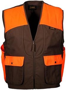 Gamehide unisex-adult Gamehide 3st upland front loading vest, unisex-adult, Gamehide 3st upland front loading vest, 3STDO XL, Dark Brown/Orange, X-Large