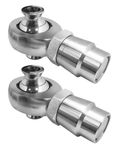 AUGREX 1.25” Rod End Heim Joint Kit Left and Right Thread with Tube Joint/Spacer and Lock Nut, 2 Pcs Big 1 1/4” Chromoly Joints Panhard Rod End Kit