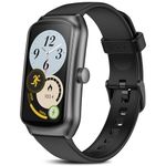 anyloop Fitness Trackers for Women Men with 24/7 Heart Rate/Swimming/Sleep/Calorie/Step Tracker Counter, IP68 Waterproof Smartwatch Compatible with Android iOS(Black, fits 5.5-7.87 inch Wrist)