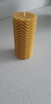 beeswax pillar candle