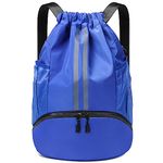 CHEPULA Drawstring Bags,PE Bags Drawstring Gym Bag,String Swimming Bag Drawstring Backpack with Shoe Compartment Suitable for Sports, School, Gym, Travel, Swimming and Holidays