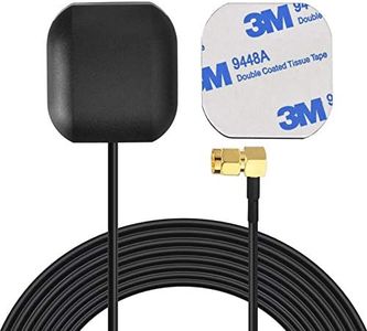 Bingfu Car GPS Antenna SMA Male Waterproof Active GPS Navigation Antenna for Car Stereo Radio Head Unit GPS Navigation System Modem Vehicle Tracker Real Time Monitor Security Camera IoT Router Gateway