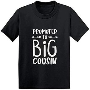 Promoted to Big Cousin - New Baby Cuz Infant/Toddler Cotton Jersey T-Shirt (Black, 5T)