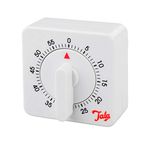 Tala Classic 1 Hour White Mechanical Timer, 60 Minute Adjustable Timer with Loud Ringer, Perfect for your Cooking and Baking needs, Made using BPA Free Plastic