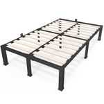 ROIL 14 Inch King Platform Bed Frame, No Box Spring Needed, 3500lbs Load Heavy Duty Metal Black BedFrame with Steel Slats, Noise Free, Easy Assembly