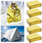 5 PCS Emergency Blankets 160 * 210cm - Insulation Lightweight Thermal Blanket for Outdoors Rescue - Survival Tools for Camping Hiking Marathon First Aid Blankets- As Tents Shelter