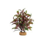 Fluval Aqualife Broad Leaf Red Ludwigia Plant, Plastic Aquarium Plant Decoration 10 in