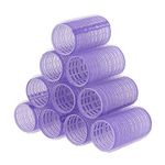 DEBINS Self-Grip Hair Rollers for Styling – Volumizing & Curling Tools for All Hair Types – Set of 6 (Purple) for Women and Girls