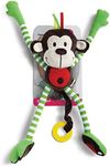 Edushape Happy Monkey Plush Toy - Child Development Toy to Teach Essential Life Skills, Fit for Babies, Kids, Toddlers