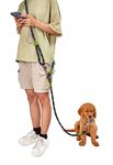 Hands Free Dog Leash 7.5ft Rope Crossbody Dog Leash Reflective for Large Medium Small Dogs Walking, Jogging and Running