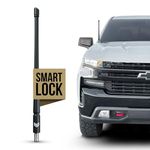 RONIN FACTORY Truck Antenna for Chevy Silverado & GMC Sierra Accessories - Anti Theft - Carwash Safe - Short Replacement Antenna (12 Inch SmartLock)