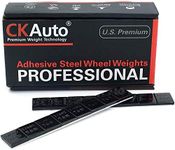 CKAuto 1/4oz, 0.25oz, Black, Adhesive Stick on Wheel Weights, EasyPeel Tape. Cars, Trucks, SUVs, Motorcycles, Low Profile, 60oz/Box, U.S. OEM Quality, (240pcs)