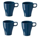 Ikea of sweden Ikea Stoneware Coffee Mug 250 Ml - 4 Pieces (Dark Turquoise)