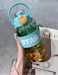 The Venti SHOTAY 1.3 Litre Tritian Water Bottle | for Home, Office & Gym | Jumbo Size | Sturdy with Holder | BPA Free Premium Bottle | (Multicolor, Material: Plastic) (1200ML-SkyBlue)